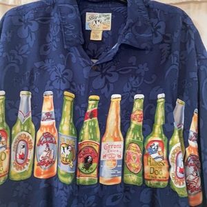 Hawaiian Tropical Big Dog men shirt button down XL